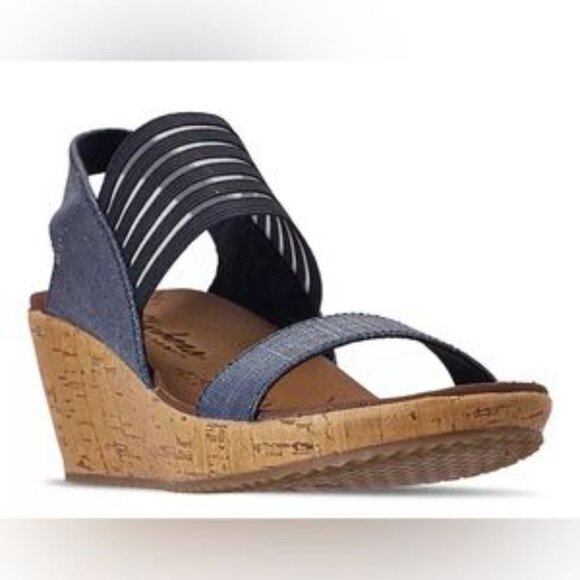 Skechers® Cali Beverlee Smitten Kitten Wedge Sandals - Size 8.5 - Picture 14 of 16